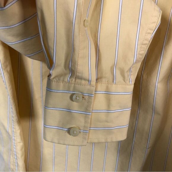 Abercrombie & Fitch Button Down Long Sleeve Shirt Yellow Muscle Fit XXL - Picture 5 of 10